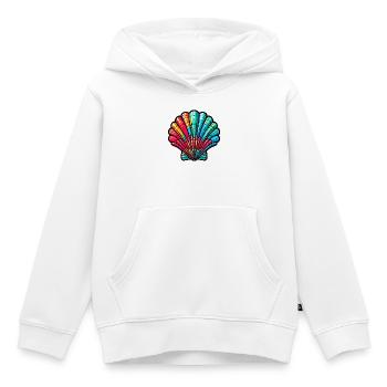 Muschel - Kinder Premium Organic Hoodie - Weiß - Vorne - AI Model Kid Female (0cm)