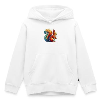 Écureuil - Sweat Premium à capuche enfant bio - blanc - Devant - AI Model Kid Female (0cm)