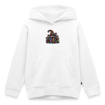 Gnome - Sweat Premium à capuche enfant bio - blanc - Devant - AI Model Kid Female (0cm)