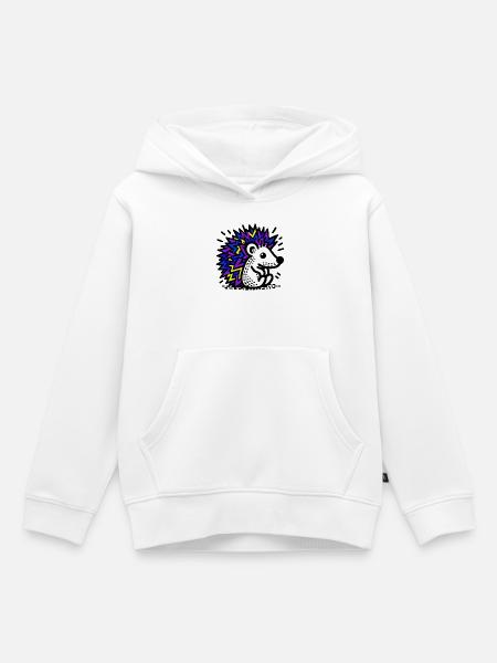 Igel - Kinder Premium Organic Hoodie - Weiß
