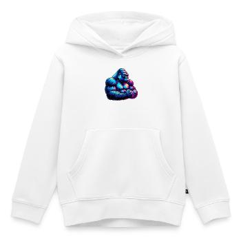 Gorilla - Kinder Premium Organic Hoodie - Weiß - Vorne - AI Model Kid Female (0cm)