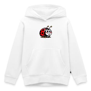 Coccinelle - Sweat Premium à capuche enfant bio - blanc - Devant - AI Model Kid Female (0cm)