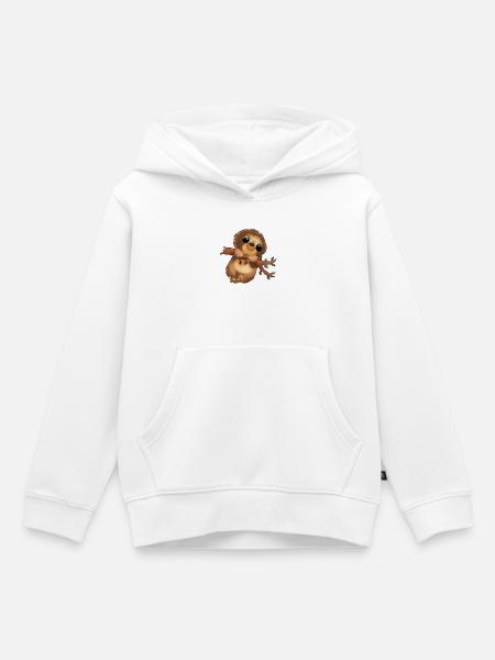 Faulier - Kinder Premium Organic Hoodie - Weiß