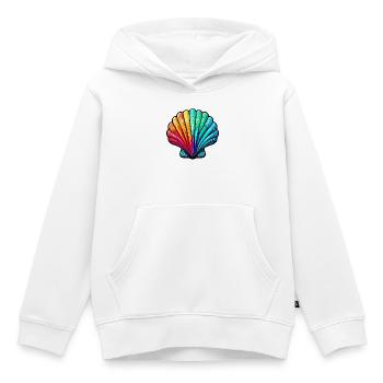 Muschel - Kinder Premium Organic Hoodie - Weiß - Vorne - AI Model Kid Female (0cm)