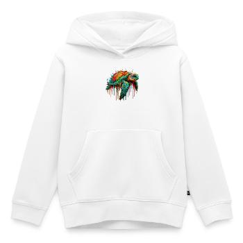 Tortue - Sweat Premium à capuche enfant bio - blanc - Devant - AI Model Kid Female (0cm)