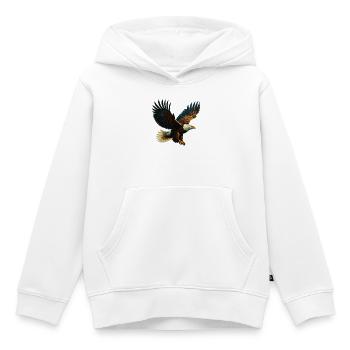 Aigle - Sweat Premium à capuche enfant bio - blanc - Devant - AI Model Kid Female (0cm)
