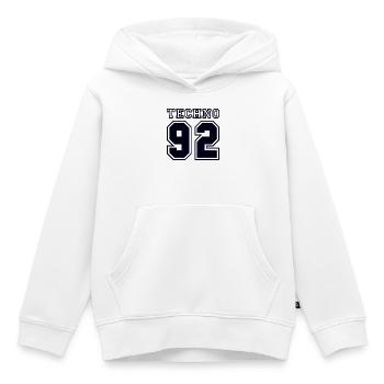 TECHNO 92 - Kinder Premium Organic Hoodie - Weiß - Vorne - AI Model Kid Female (0cm)