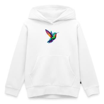Kolibri - Kinder Premium Organic Hoodie - Weiß - Vorne - AI Model Kid Female (0cm)