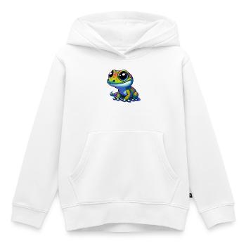 Gecko - Kids Premium Organic Hoodie - white - Front - AI Model Kid Female (0cm)