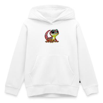 Gecko - Kinder Premium Organic Hoodie - Weiß - Vorne - AI Model Kid Female (0cm)