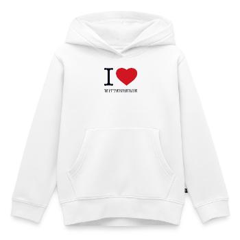 I LOVE WITTENBERGE - Kids Premium Organic Hoodie - white - Front - AI Model Kid Female (0cm)