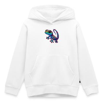 Gecko - Kinder Premium Organic Hoodie - Weiß - Vorne - AI Model Kid Female (0cm)