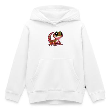 Gecko - Kinder Premium Organic Hoodie - Weiß - Vorne - AI Model Kid Female (0cm)