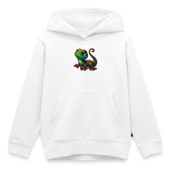 Gecko - Kinder Premium Organic Hoodie - Weiß - Vorne - AI Model Kid Female (0cm)