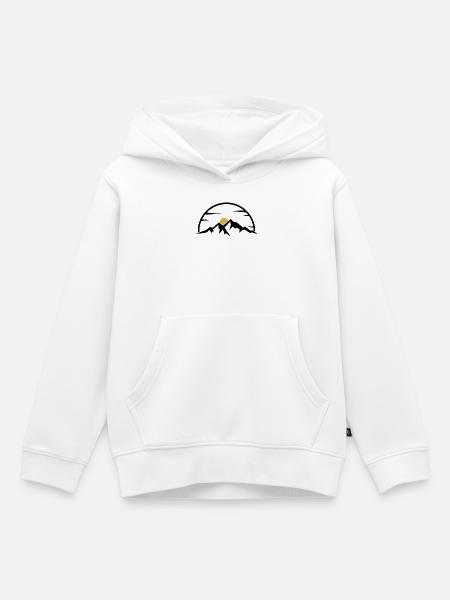 Minimaler Goldener Bogen-Sonne - Kinder Premium Organic Hoodie - Weiß