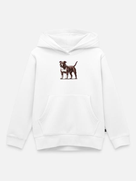 Pitbull - Kinder Premium Organic Hoodie - Weiß