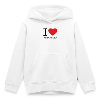 I LOVE ALEXANDRA - Kids Premium Organic Hoodie - white - Front - AI Model Kid Female (0cm)