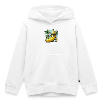 Banane détendue - Sweat Premium à capuche enfant bio - blanc - Devant - AI Model Kid Female (0cm)