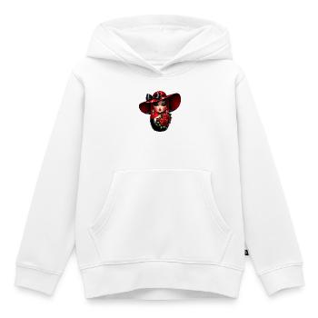 Fille russe ! Matriochka Russe pour Russes - Sweat Premium à capuche enfant bio - blanc - Devant - AI Model Kid Female (0cm)