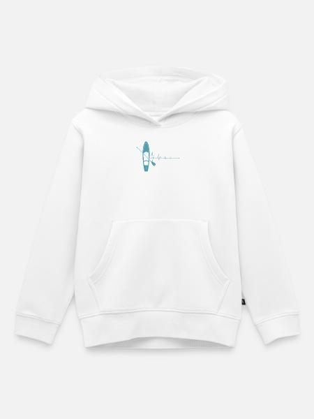 Pulseboard und Paddel - Kinder Premium Organic Hoodie - Weiß