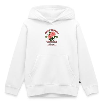 Rose Garden – Étiquette de farine vintage - Sweat Premium à capuche enfant bio - blanc - Devant - AI Model Kid Female (0cm)