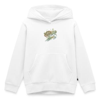 Coole Schildkröte als schickes Porträt - Kinder Premium Organic Hoodie - Weiß - Vorne - AI Model Kid Female (0cm)