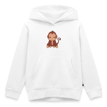 Affe - Kinder Premium Organic Hoodie - Weiß - Vorne - AI Model Kid Female (0cm)