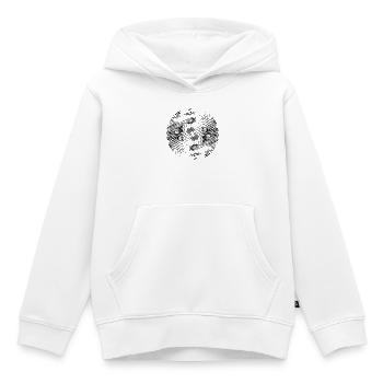 Pixelchaos rastérisé football football MODIFIÉ - Sweat Premium à capuche enfant bio - blanc - Devant - AI Model Kid Female (0cm)