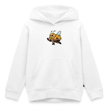 Aggressive Biene Eishockey Coach Winter Team - Kinder Premium Organic Hoodie - Weiß - Vorne - AI Model Kid Female (0cm)
