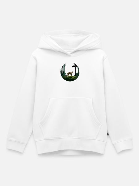 Fossa - Kinder Premium Organic Hoodie - Weiß