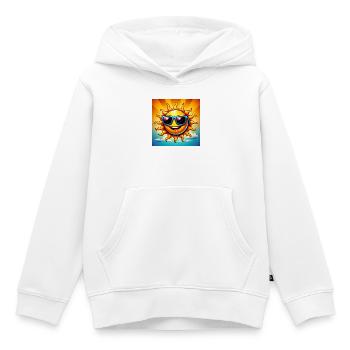 Sonne - Kinder Premium Organic Hoodie - Weiß - Vorne - AI Model Kid Female (0cm)