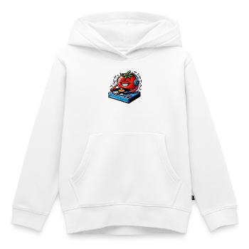 DJ Tomato auf den frischen Beats - Kinder Premium Organic Hoodie - Weiß - Vorne - AI Model Kid Female (0cm)