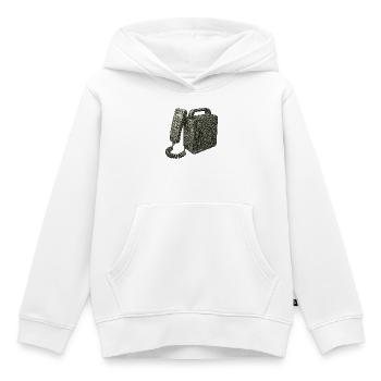 Nostalgic phone - Kids Premium Organic Hoodie - white - Front - AI Model Kid Female (0cm)