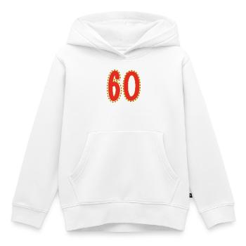 Birthday Design Numbers 60 - Kids Premium Organic Hoodie - white - Front - AI Model Kid Female (0cm)