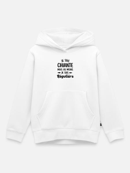 Ich bin nervig und regelmäßig - Kinder Premium Organic Hoodie - Weiß