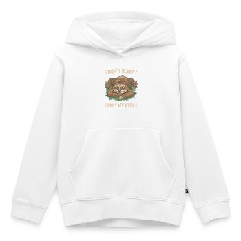 Ich schlafe nicht ! - Kinder Premium Organic Hoodie - Weiß - Vorne - AI Model Kid Female (0cm)
