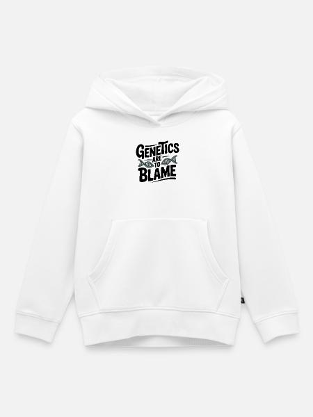 Die Genetik ist schuld - Kinder Premium Organic Hoodie - Weiß