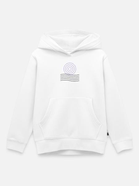 Abstraktes geometrisches Kreisdesign - Kinder Premium Organic Hoodie - Weiß