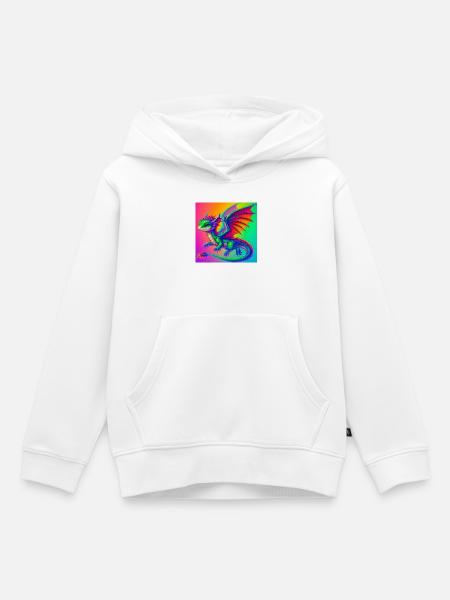 Drache - Kinder Premium Organic Hoodie - Weiß