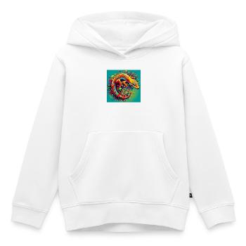 Gecko - Kinder Premium Organic Hoodie - Weiß - Vorne - AI Model Kid Female (0cm)