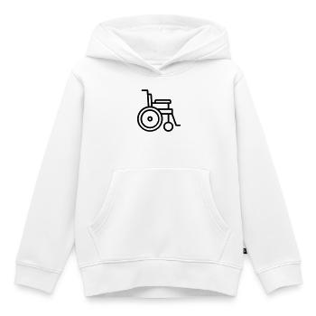 Rollstuhl - Kinder Premium Organic Hoodie - Weiß - Vorne - AI Model Kid Female (0cm)