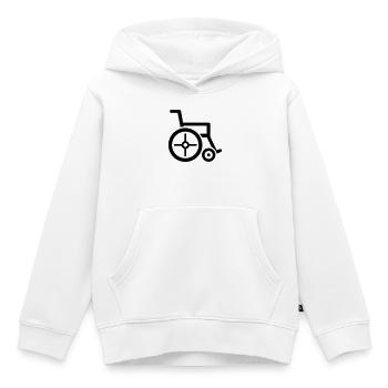 Rollstuhl - Kinder Premium Organic Hoodie - Weiß - Vorne - AI Model Kid Female (0cm)