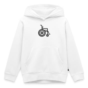 wheelchair - Kids Premium Organic Hoodie - white - Front - AI Model Kid Female (0cm)