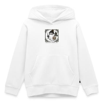 Style fantôme hanté - Sweat Premium à capuche enfant bio - blanc - Devant - AI Model Kid Female (0cm)
