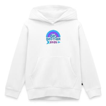 Big Brother 2026 – Zukunft Big Brother - Kinder Premium Organic Hoodie - Weiß - Vorne - AI Model Kid Female (0cm)