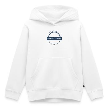 Emblème de l’Indiana aux États-Unis - Sweat Premium à capuche enfant bio - blanc - Devant - AI Model Kid Female (0cm)