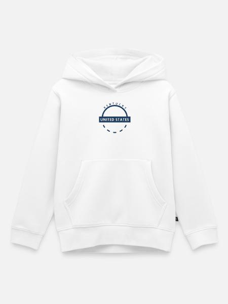 Kentucky USA Emblem - Kinder Premium Organic Hoodie - Weiß
