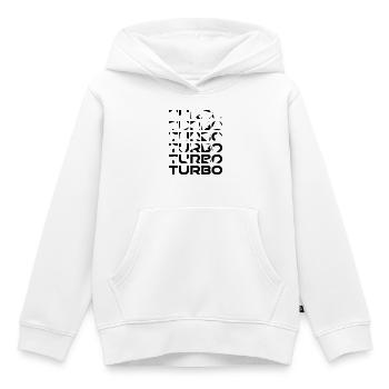 Mosaïque turbo - Sweat Premium à capuche enfant bio - blanc - Devant - AI Model Kid Female (0cm)