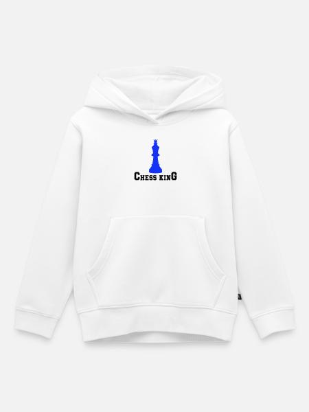 Schach König - Kinder Premium Organic Hoodie - Weiß