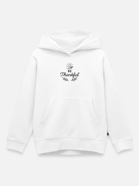 Sei dankbar - Kinder Premium Organic Hoodie - Weiß